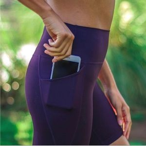 Senita Athletics Lux High Waisted Rio Shorts (7 in. inseam) - Eggplant